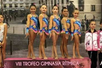La gimnasia rítmica de Telde triunfa en Guadalajara (Foto TA)