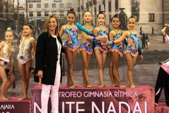 La gimnasia rítmica de Telde triunfa en Guadalajara (Foto TA)