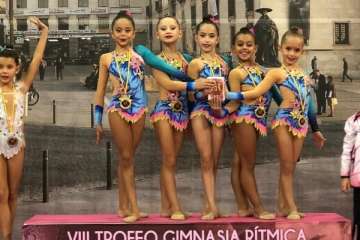 La gimnasia rítmica de Telde triunfa en Guadalajara (Foto TA)