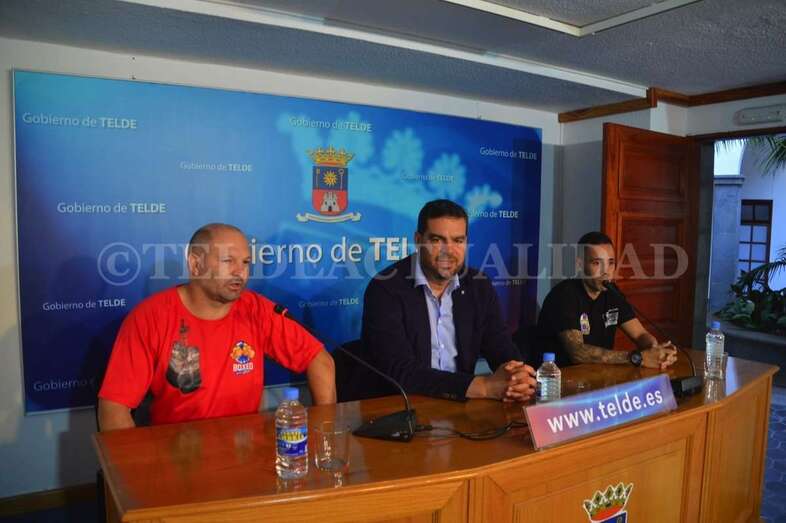 Miranda, Ojeda y De Armas, este miércoles en la rueda de prensa (Foto TA)