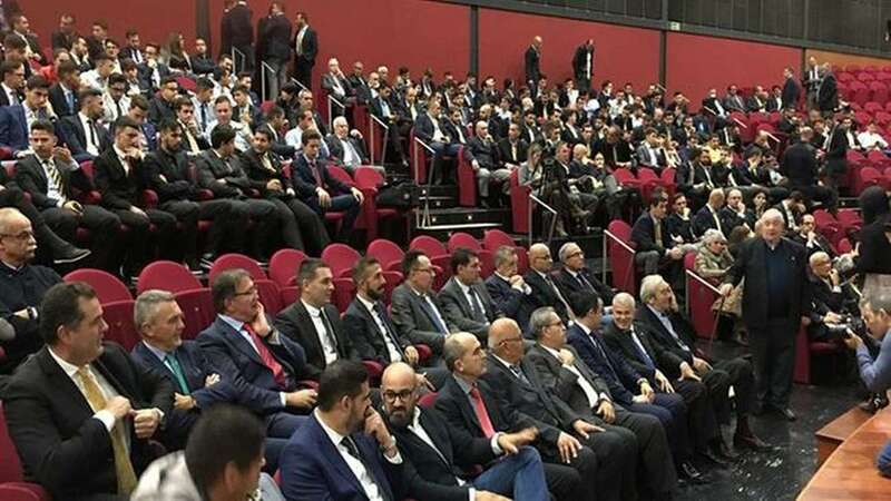 Momento del acto inaugural del Tagoror Clinic arbitral de Las Palmas (Foto TA)