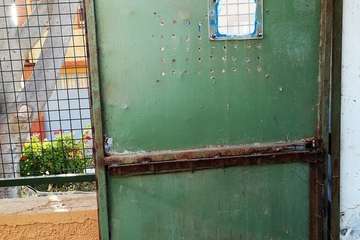 Antes, durante y después de las obras de mejora de la cancha (Foto TA)