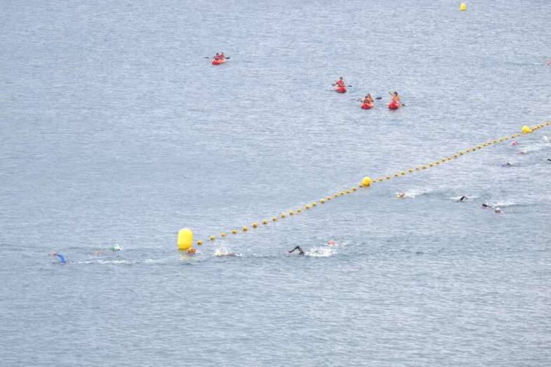 Imagen de archivo del canal a nado en la costa de Telde (Foto TA)