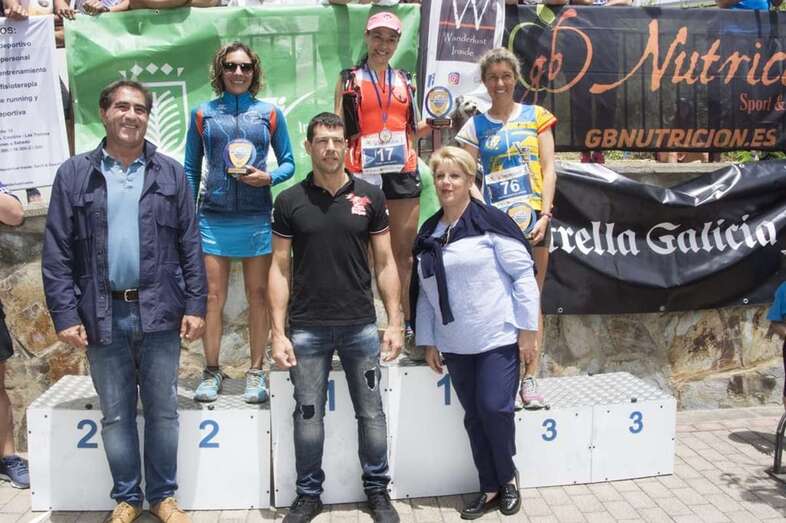 Cristina Quevedo, en el podio de la carrera (Foto TA)