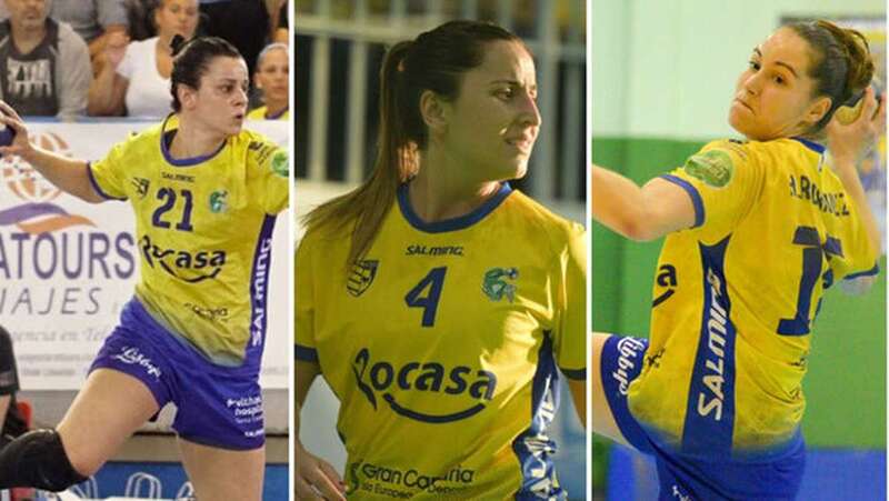 María González, Melania Falcón y Haridian Rodríguez (Foto TA)