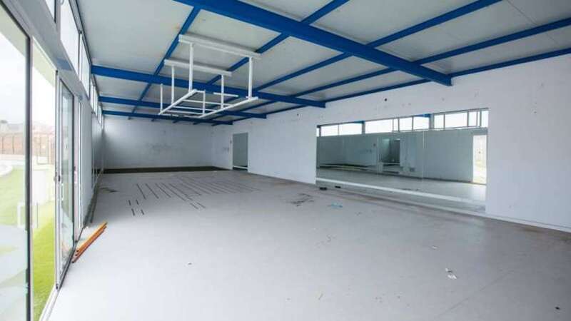 Instalaciones que hasta ahora hacía de gimnasio de la UD y que desde el 1 de agosto albergará cuatro pistas para esgrima (Foto Canarias7 / Borja Suárez)