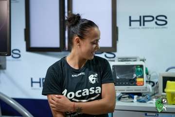 Primer día de revisiones médicas del Rocasa en el HPS (Foto cedida por el club)