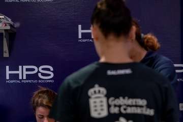 Primer día de revisiones médicas del Rocasa en el HPS (Foto cedida por el club)