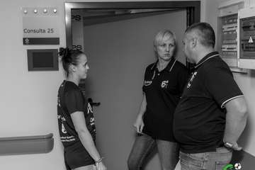 Primer día de revisiones médicas del Rocasa en el HPS (Foto cedida por el club)