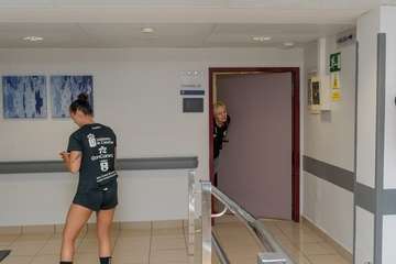 Primer día de revisiones médicas del Rocasa en el HPS (Foto cedida por el club)