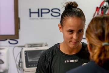 Primer día de revisiones médicas del Rocasa en el HPS (Foto cedida por el club)