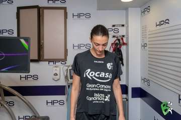 Primer día de revisiones médicas del Rocasa en el HPS (Foto cedida por el club)