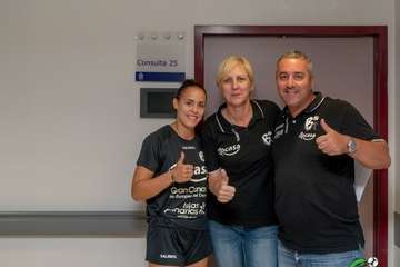 Primer día de revisiones médicas del Rocasa en el HPS (Foto cedida por el club)