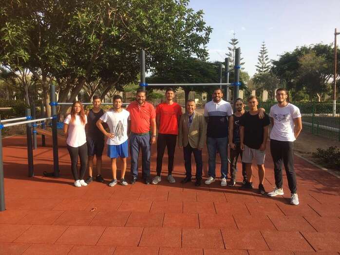 Imagen del nuevo área de calistenia del parque de San Juan (Foto TA)