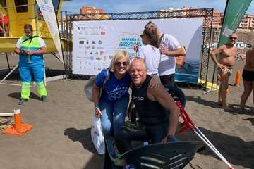 Llegada de Carmelo Santana a Melenara (Foto TA)