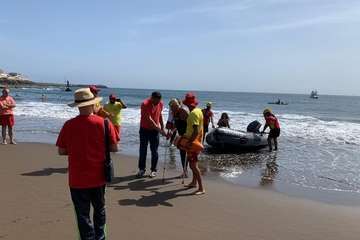 Llegada de Carmelo Santana a Melenara (Foto TA)