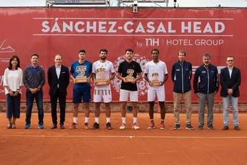El tenista teldense David Vega revalida su título de dobles en el II Sánchez-Casal ATP Challenger (Foto TA)