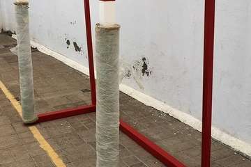  La cancha del CEIP San Antonio estrena porterías remozadas (Foto TA)