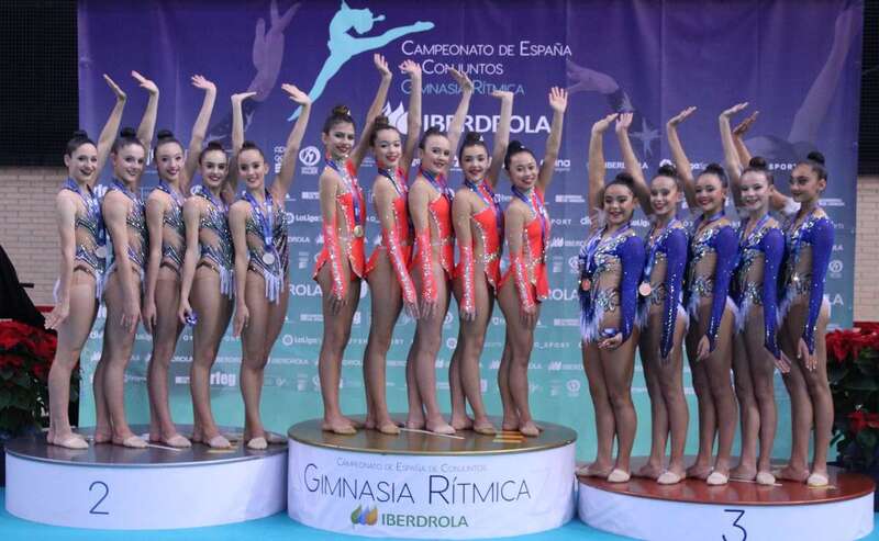 El equipo teldense del Club Attenya, en el podio del Campeonato de España Absoluto Júnior (Foto TA)