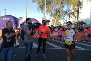  Telde copa podio en la San Silvestre capitalina con Saúl Castro como vencedor y Fran Cabrera, segundo (Foto TA)