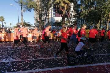  Telde copa podio en la San Silvestre capitalina con Saúl Castro como vencedor y Fran Cabrera, segundo (Foto TA)