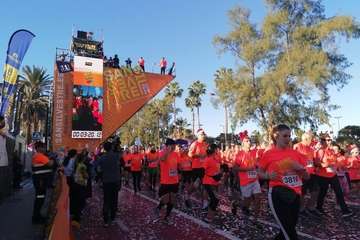  Telde copa podio en la San Silvestre capitalina con Saúl Castro como vencedor y Fran Cabrera, segundo (Foto TA)