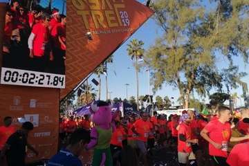  Telde copa podio en la San Silvestre capitalina con Saúl Castro como vencedor y Fran Cabrera, segundo (Foto TA)