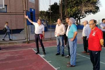 Visita del consejero de Deportes del Cabildo de Gran Canaria a las instalaciones del Polideportivo Insular Rita Hernández (Foto TA)