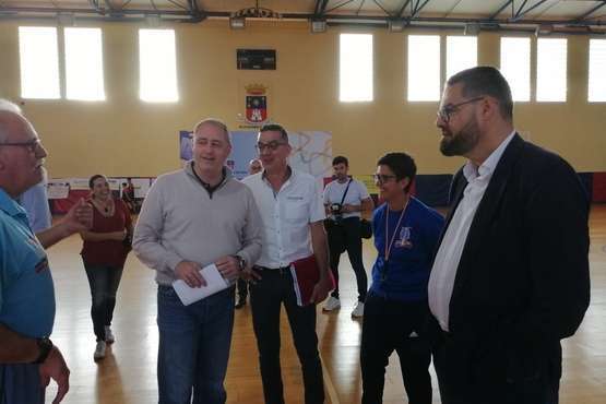 Visita del consejero de Deportes del Cabildo de Gran Canaria a las instalaciones del Polideportivo Insular Rita Hernández (Foto TA)