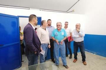 Visita del consejero de Deportes del Cabildo de Gran Canaria a las instalaciones del Polideportivo Insular Rita Hernández (Foto TA)