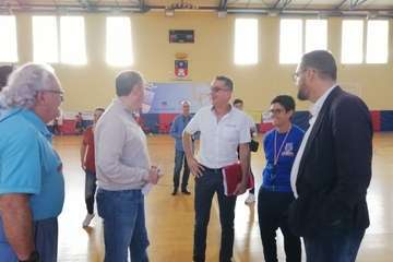 Visita del consejero de Deportes del Cabildo de Gran Canaria a las instalaciones del Polideportivo Insular Rita Hernández (Foto TA)