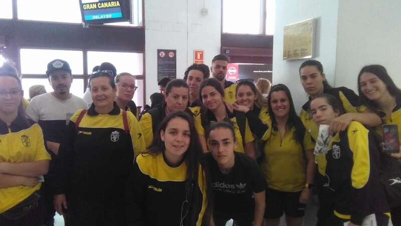 Integrantes de la expedición deportiva del club teldense (Foto TA)