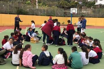 Deportes promueve el tenis entre los escolares del Valle de los Nueve y Lomo Magullo (Foto TA)