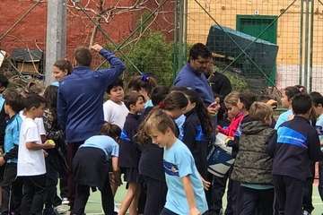 Deportes promueve el tenis entre los escolares del Valle de los Nueve y Lomo Magullo (Foto TA)