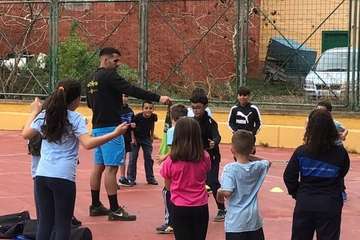 Deportes promueve el tenis entre los escolares del Valle de los Nueve y Lomo Magullo (Foto TA)
