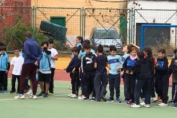 Deportes promueve el tenis entre los escolares del Valle de los Nueve y Lomo Magullo (Foto TA)