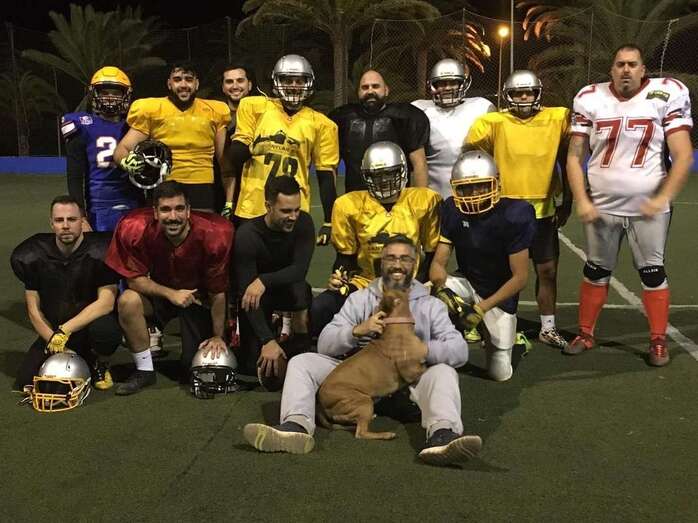 Miembro del equipo teldense de fútbol americano (Foto TA)