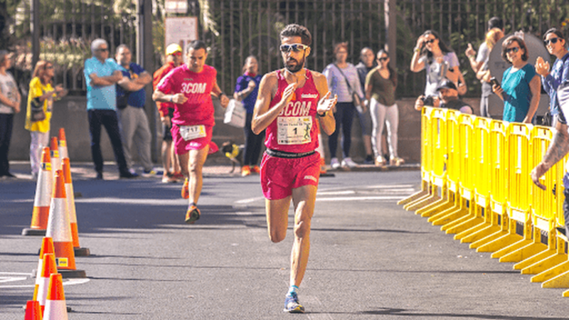 Imagen de archivo de Rubén Palomeque en una carrera urbana de Telde (Foto TA)