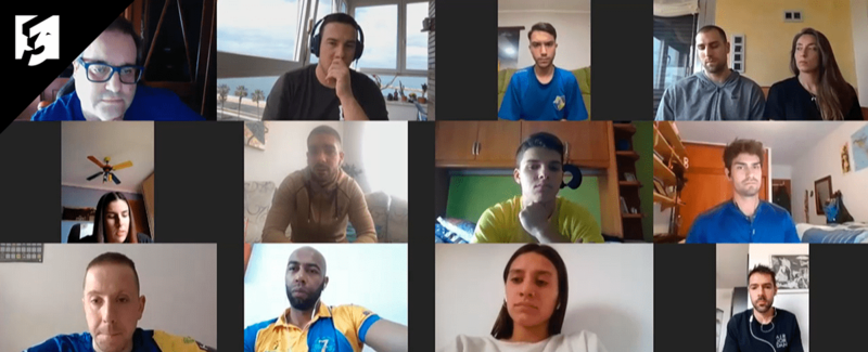 Momento del encuentro telemático (Foto TA)