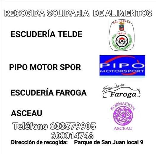 Iniciativa solidaria de Escudería Telde (Foto TA)