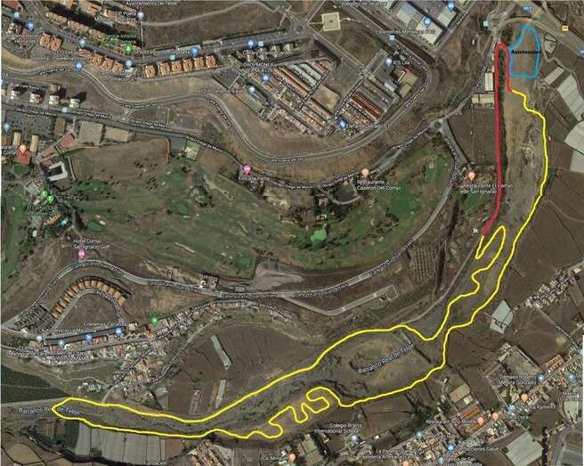 Circuito de la prueba de Slalom en el Barranco Real de Telde/TA.