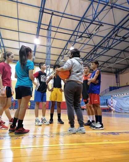 Imagen de archivo de un entrenamiento de jugadores del club teldense/TA.
