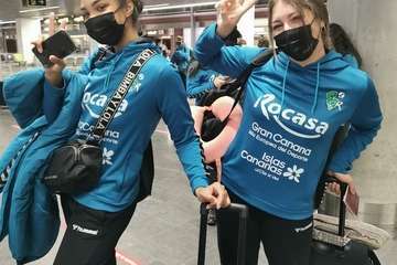 El Rocasa parte hacia Bosnia en un vuelo charter de Binter/TA.