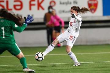 Misa Rodríguez certifica con la selección femenina de fútbol el pase para la Eurocopa 2022 de Inglaterra/RFFE.