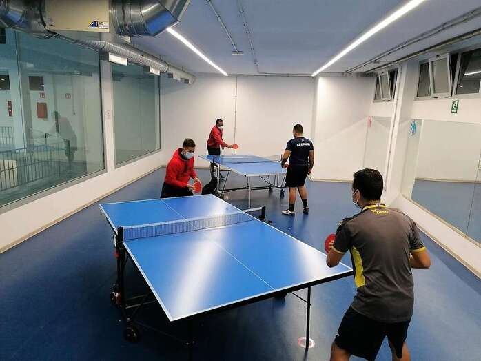 Imagen de archivo de una actividad de tenis de mesa en Jinámar / TA