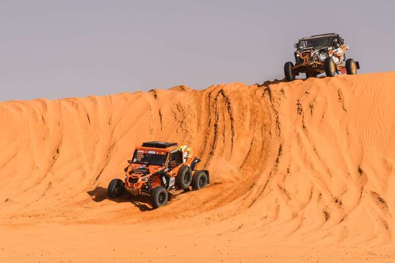 Imagen del vehículo del equipo canario durante la etapa de este martes/TA.