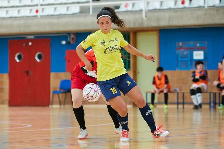 Jugadora del Teldeportivo en un partido reciente del equipo/TA.