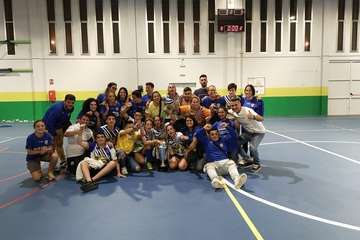 El equipo femenino del CD Axinamar (Telde), campeón de la Copa Federación/TA.