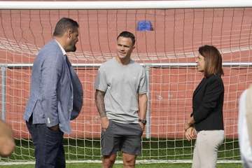 La alcaldesa visita la primera edición del campus de verano de Roque Mesa en Telde/TA.