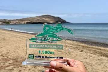 Telde toca podio en las dos pruebas de la XV Travesía a Nado de Gando 2022/TA.